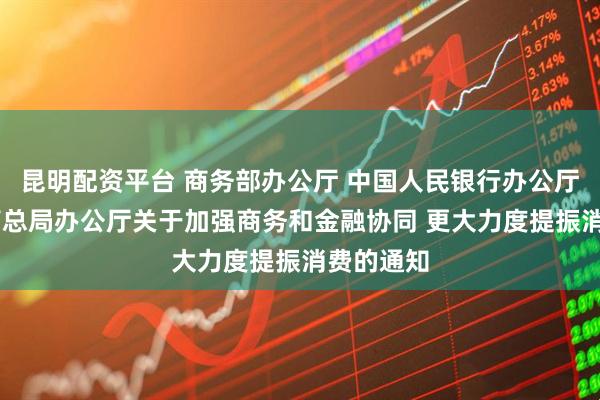 昆明配资平台 商务部办公厅 中国人民银行办公厅 金融监管总局办公厅关于加强商务和金融协同 更大力度提振消费的通知