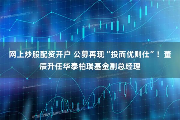 网上炒股配资开户 公募再现“投而优则仕”！董辰升任华泰柏瑞基金副总经理